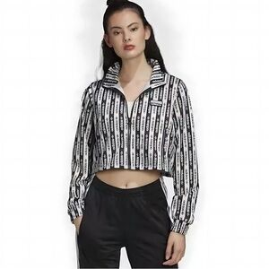 Adidas Womens Originals Full Zip Track Top Black and White-Sizes XS
